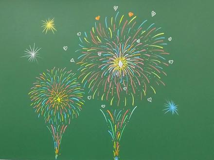 烟花这样画,简单容易上手。#画画 #简笔画 #粉笔画 #黑板报@抖音小助手