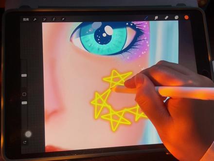 听说这个一笔画五个五角星必须要配一张好看的画,不然就画不出来?#五角星 #procreate#益博思