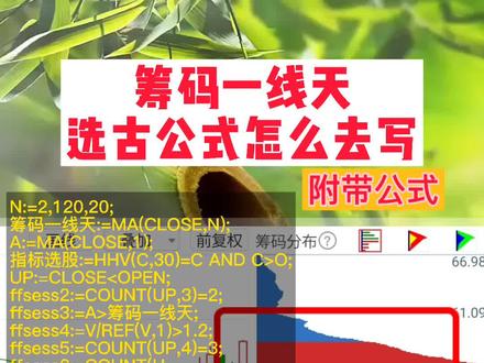 自动寻找筹码一线天选古公式写法#短线 #公式大全 #筹码