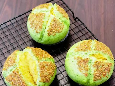 把春天揉进面团里!蔬菜双色馒头,颜值与营养双在线~#蔬菜双色馒头 #馒头 #自制创意美食 #馒头的花样做法 #创作灵感