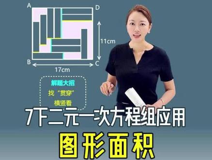7下期末必考 二元一次方程组应用题 压轴王 几何问题 #二元一次方程组 #二元一次方程组应用题 #几何问题 #应用题 #初一数学 家长必读 数学思维
