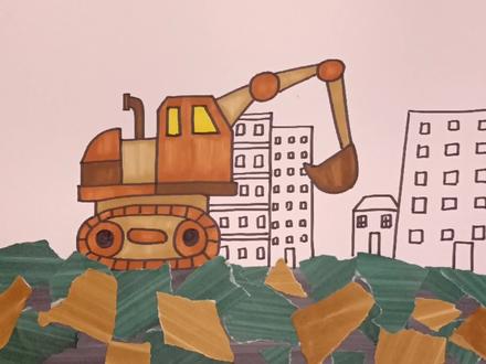 挖掘机简笔画,这样画太好看了,挖掘机技术哪家强,找我秒会喔! #马克笔儿童画 #简笔画 #马克笔绘画 #创意美术 #简笔画挖掘机 #儿童简笔画 #绘画过程 #儿童画教程 #美术 #画挖掘机教程