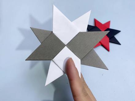 童年折的经典飞镖升级版来了,可以随意变形八角飞镖,太炫酷哦 #折纸 #折纸教程 #手工玩具 #飞镖折纸 #折纸玩具