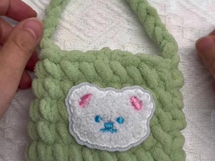 #手工编织零基础教学 #毛线编织 冰条线小包包#