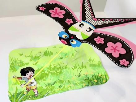 🪁春天到了放风筝,零基础进!#解压 #纸鸢 #清明节 #儿童画 #亲子手工