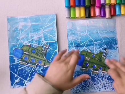 《潜水艇》小小少年,心系天下,设计潜水艇保卫国家,我们就是祖国的未来。#少儿创意美术 #原创 #创意 #儿童创意画