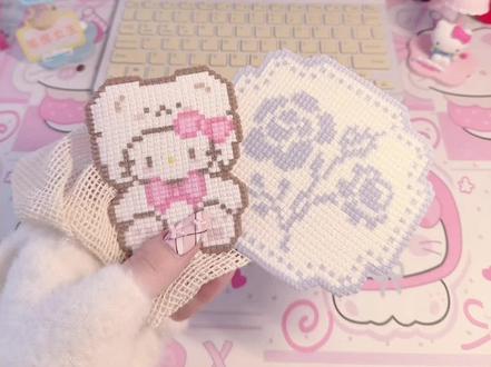 #抖音小助手dou上热门 超有质感的编织烫 #手工diy #拼豆 #拼豆图纸