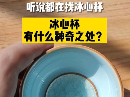 这就是大家都在找的简匠汝窑冰心杯#高端茶器 #开片汝窑 #主人杯