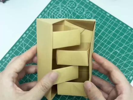 用纸张折好看又实用的多层收纳盒 #手工折纸 #我的手工作品 #收纳盒 #折纸教程 #手工制作