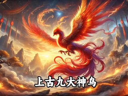 上古九大神鸟#Al绘画 #凤凰 #朱雀
