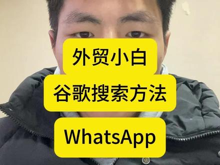 #外贸 外贸小白 谷歌搜索Whatsapp 获客#外贸出口 #干货分享 #跨境电商