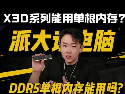 x3d的cpu不需要双通道内存 #内存 #7800x3d #9800x3d #装机避坑 #diy电脑