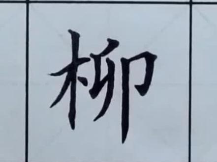 二年级下册生字“柳 ”#书法大仙字帖同步视频 #楷书基础 #硬笔书法 #练字技巧 #书法课堂练字