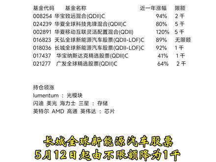 最后一只不限额QDII基金#纳斯达克#光模块#半导体#基金