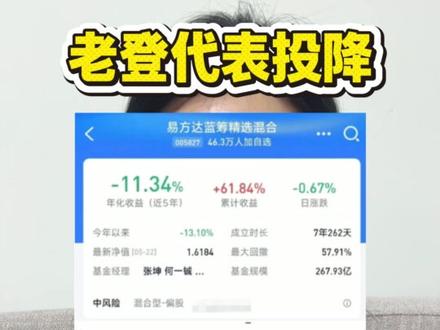 大消费基金经理投降❗️ #基金 #股票 #老登股 #行情 #财经
