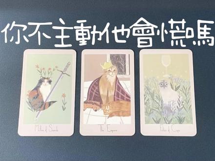 你不主動他會慌亂嗎?他對你的真實情感,你不找他他會主動嗎 #塔羅 #情感