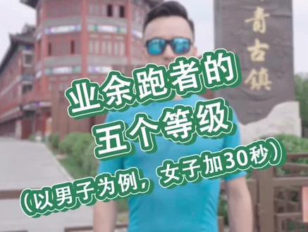 跑步等级标准,你属于哪个等级呢?#天津 #跑步 #跑步打卡 #我要上热门@抖音小助手