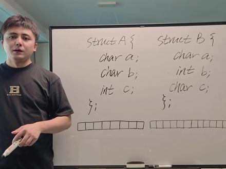 成员顺序也会影响结构体长度#C语言