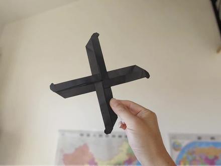 不拼接不粘贴!怎样用一张纸折出漩涡翼回旋镖 #折纸 #折纸玩具 #折纸教程 #折纸飞机 #回旋镖