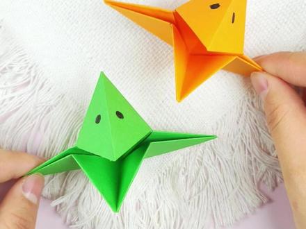 超级好玩的大嘴怪,简单有趣,轻松解压,快来一起试试吧#折纸教程 #抖音折纸 #手工diy #一起玩手工吧 #做手工我是认真的