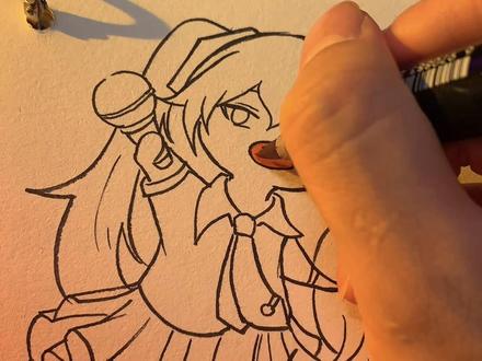 这个是…赛博美女鸭 赛博美女鸭鸭来啦~#超能下蛋鸭 #超能下蛋鸭同人 #手绘 #同人 #绘画