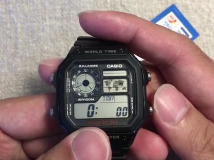 CASIO 卡西欧 AE-1200 秒表及倒计时模式调节教程 #卡西欧#手表#教程