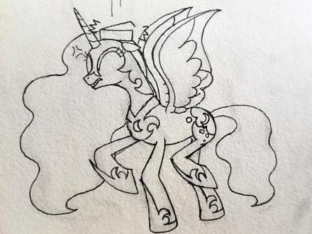 月饼布药多吃哦~#绘画 #小马宝莉#月亮公主 #中秋节