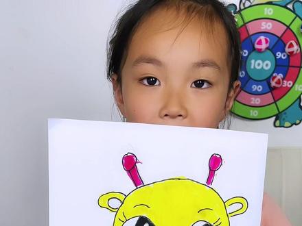 姐弟姐比赛画画#画画#马克笔