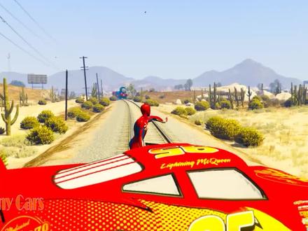 蜘蛛侠和托马斯火车人的游戏,迪士尼儿童汽车和火车乐园