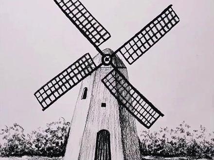 1分钟教你学会画风车,绝对的好看又好学🎨🎨🎨🎨