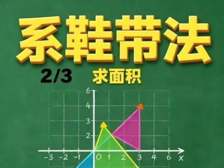 系鞋带法求面积 #数学讲解技巧 #数学教学 #中学数学教学 #初一数学 #新疆