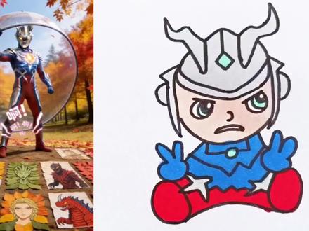 树叶拼图被风吹走了#简笔画#画画#动漫#二次元@抖音创作者中心 @抖音小助手 @抖音青少年