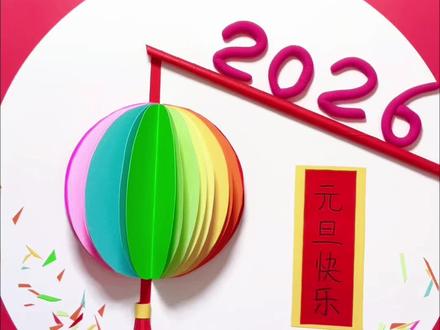 元旦快乐!2026一顺百顺哦!#亲子手工制作 #儿童手工作品 #亲子手工作品 #亲子手工 #元旦手工