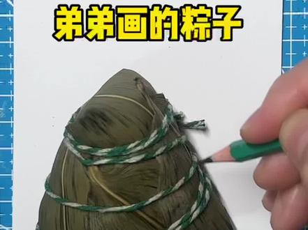 吃货又来画画了,这次画的是端午节的粽子,你喜欢谁画的?#人类艺术行为图鉴 #油画棒教程 #一起学画画