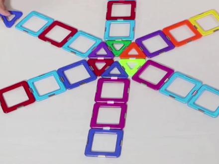 磁力片拼搭玩具《火车头》#适合儿童的益智玩具推荐 #磁力片玩具教程 #磁力片 #拼乐高积木玩具方法 #我的玩具分享