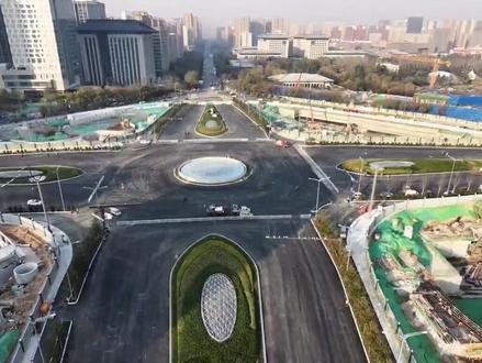 未央路与凤城八路交汇西安张家堡环岛12月8日起改十字通行