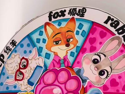 🔥把疯狂动物城做成了英语动物转盘✨#这也太可爱了吧 #三年级英语手工##立体手工#疯狂动物城#英语动物手抄报