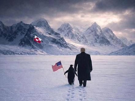 指熊为鹅 2026年新晋成语指熊为鹅,直接从特朗普这波格陵兰整活诞生!白宫率先放出名场面,特朗普牵手企鹅站在格陵兰,扬言要拿下这片土地,可北极只有北极熊,哪来的南极企鹅?这波硬把熊的地盘塞鹅,指熊为鹅名场面就此封神!#指熊为鹅 #美国 #格陵兰 #企鹅 #北极熊