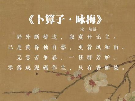 #古诗词朗诵 #每日分享 零落成泥碾作尘,只有香如故。#学古诗 #卜算子咏梅 #国画