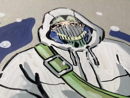 终末女武神人物系列之白色死神~ #动漫手绘 #终末的女武神 #手绘过程 #丙烯马克笔 #画画