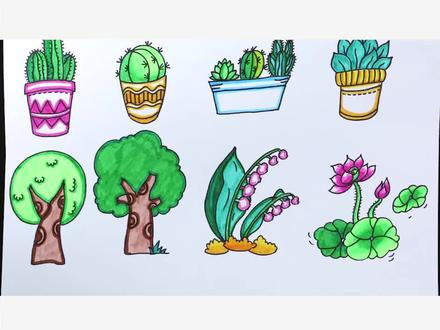 #手抄报 #绿植盆栽 天气冷了,盆栽植物可以放在室内欣赏哦!@DOU+小助手