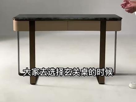 大理石玄关桌现代大户型入户不锈钢端景台靠墙意式轻奢玄关台#展厅实拍 #玄关桌 #入户玄关 #玄关柜 #现代轻奢