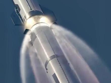 世界最大运载火箭SpaceX星舰超重组合体进行第二次发射,总推力7590吨的33台“猛禽”发动机全部成功点火#太空 #spacex #科普