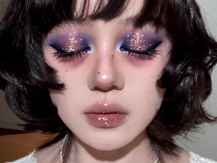 梦核星云妆🪐教程来喽 #妆教 #分享妆容 #创意妆 #彩色眼影