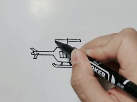 #简笔画 数字5画直升机😋#少儿美术 #儿童画