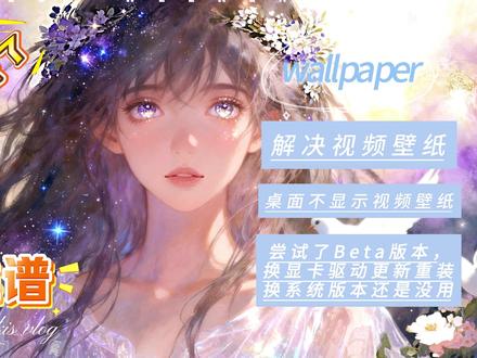 全网解决wallpaper视频壁纸无法显示,教程尝试一下吧? #wallpaper #wallpaper动态壁纸 #wallpaper壁纸引擎 #wallpaper问题 #视频教学
