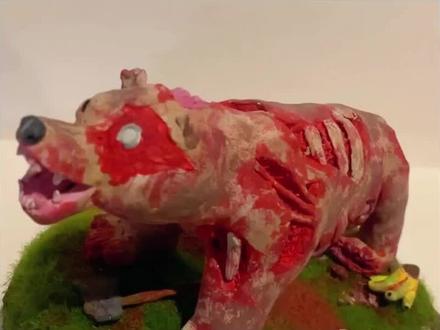 手工模型制作《恐怖的丧尸狗熊》希望大家能够喜欢#手工 #模型 #模型制作 #制作过程