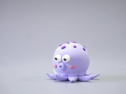 【一分钟手工】海洋动物章鱼 #手工diy #粘土手工 #亲子 #幼儿园手工 #海洋生物 #超轻粘土
