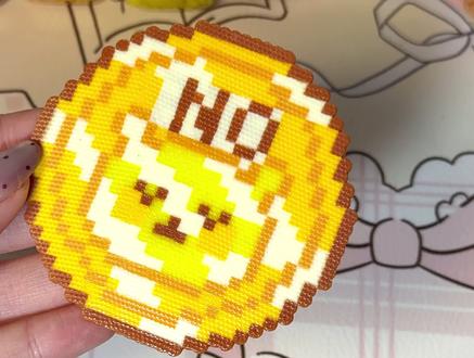 拼豆新玩法 双面拼豆 原创@小猫饼饼 图纸来源@整口啤啤(拼豆子版) #创意diy #拼豆 #拼豆图纸 #拼豆教程 #拼豆豆教程