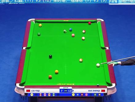 恭喜薛珍麒13:7战胜🐗刘屹琦,晋级64强#台球比赛 #薛珍麒 #刘屹骑